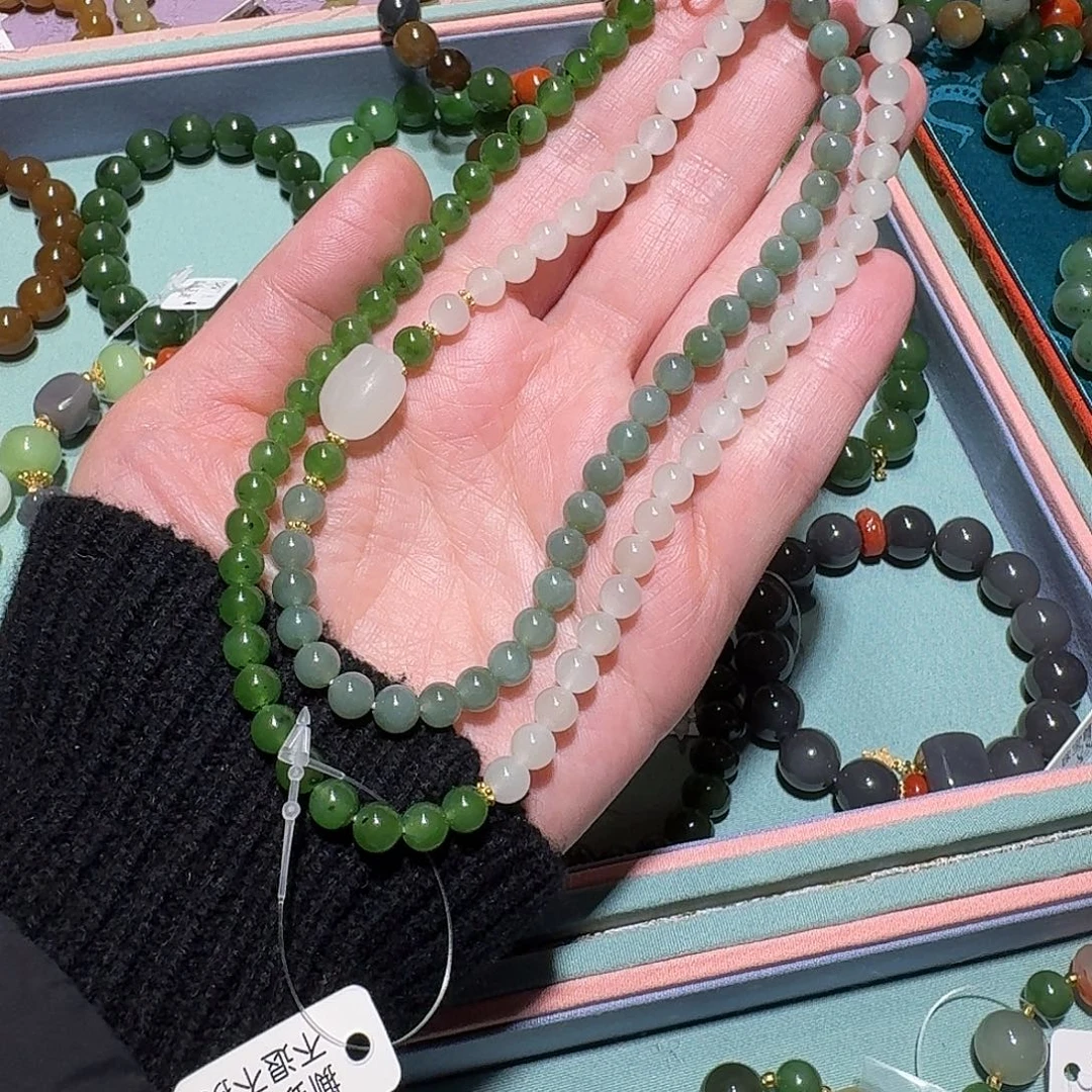 和田玉未镶嵌手链