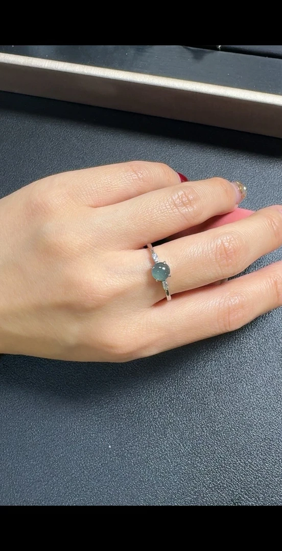 福利款翡翠戒指耳饰耳钉手工时尚镶嵌玉镶嵌戒指耳饰耳钉