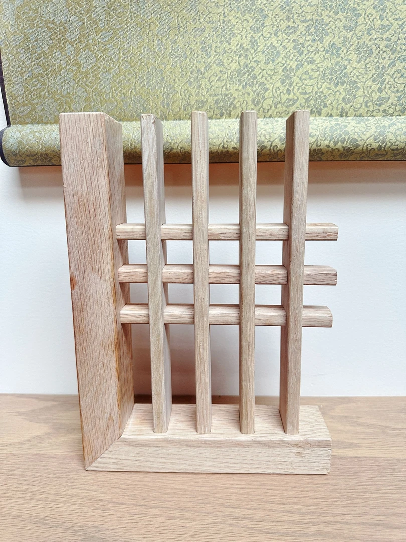 格子故事原木红橡榫卯工艺小样角