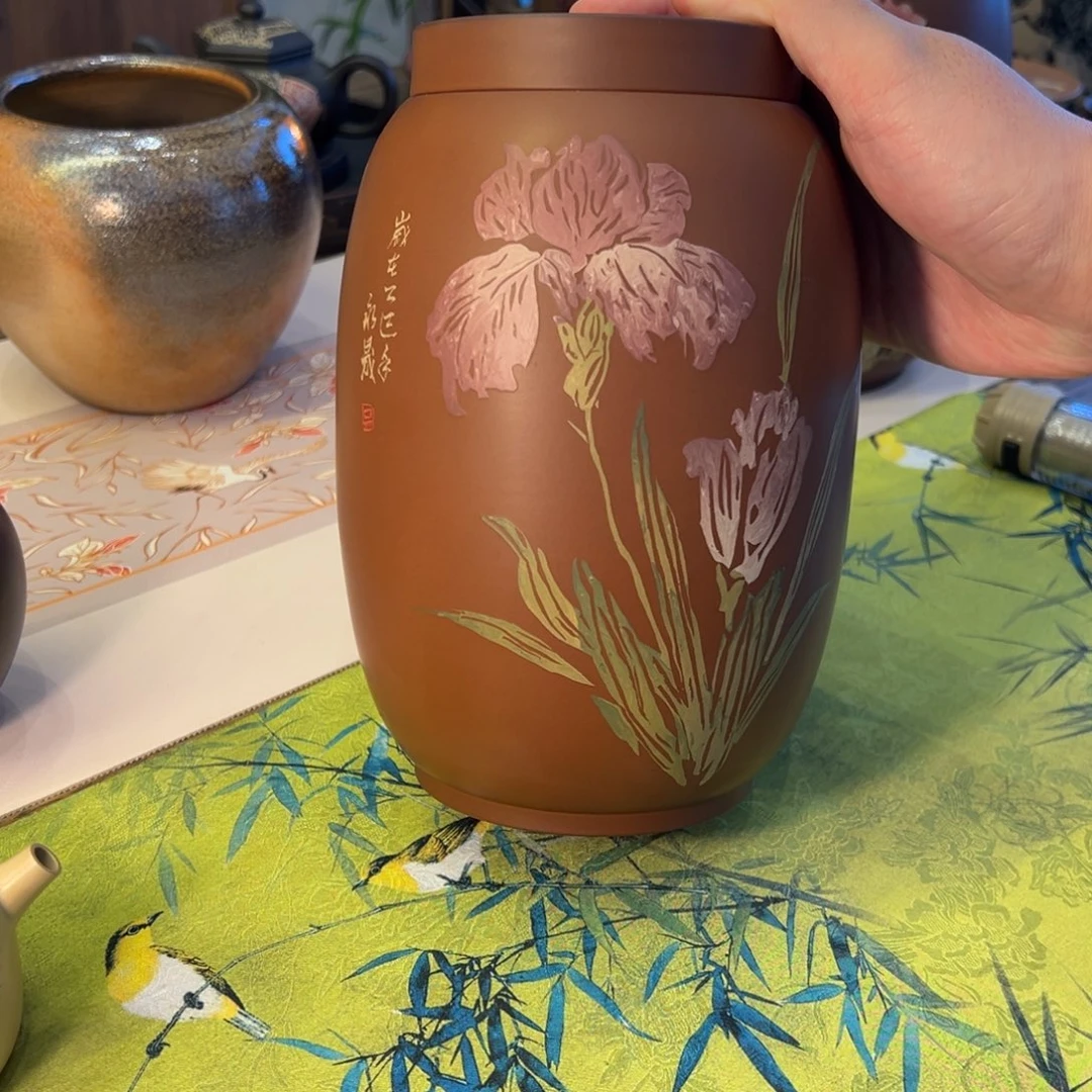 建水紫陶手工茶罐福利