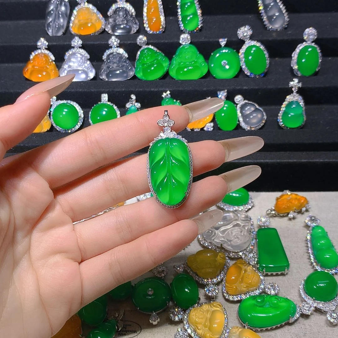 银S925镶嵌颈饰玛瑙/玉髓❤️**