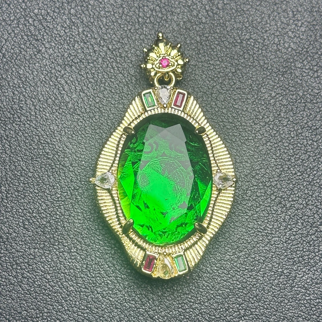 YYZB-008精致绿色吊坠项链多样性发一