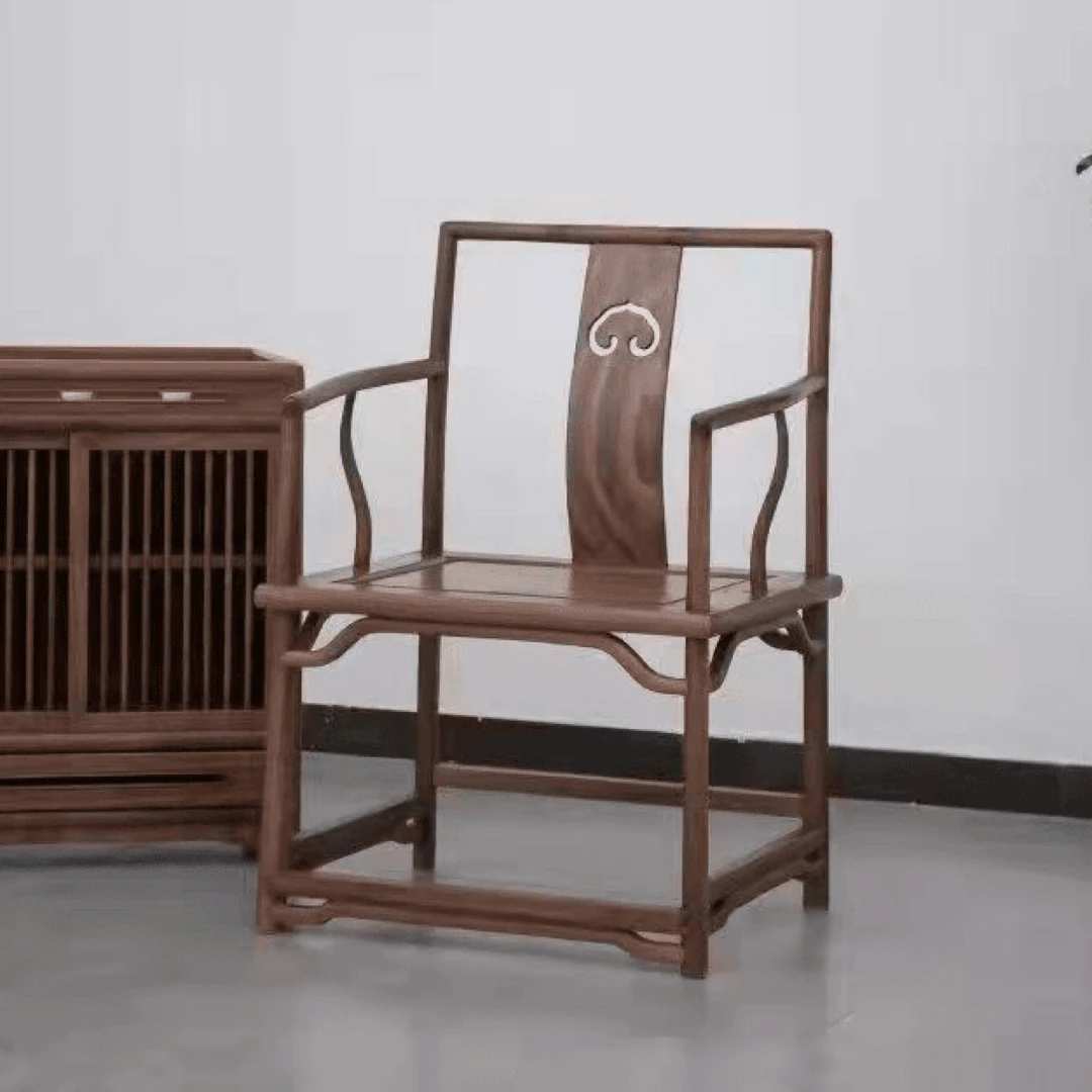 新中式老榆木实木椅子客厅茶椅家具