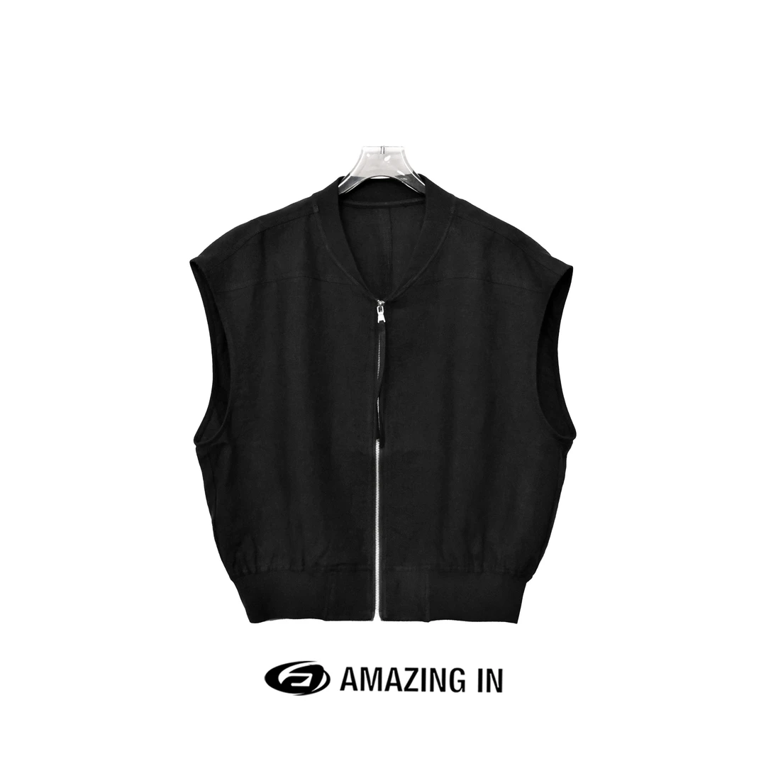 AMAZING IN “暮亦”100亚麻新款廓形拉链马甲女 A240430-YG-L060