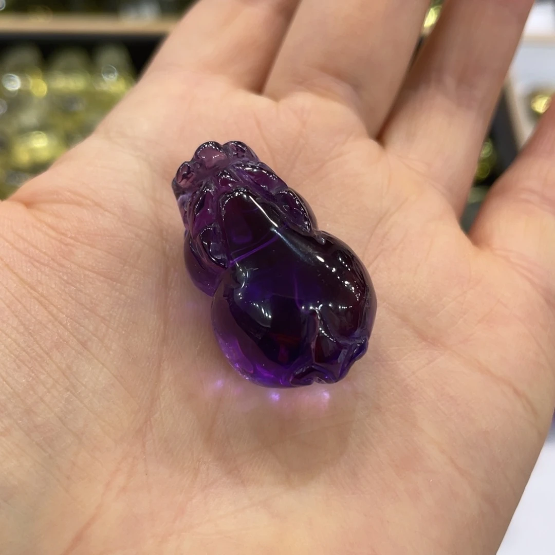 紫晶貔貅吊坠未镶嵌