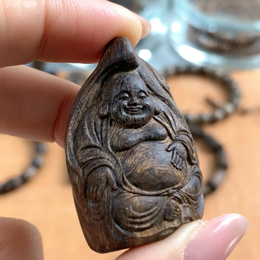 【闪购商品】沉香手串老惠安红土弥勒佛7.96克沉