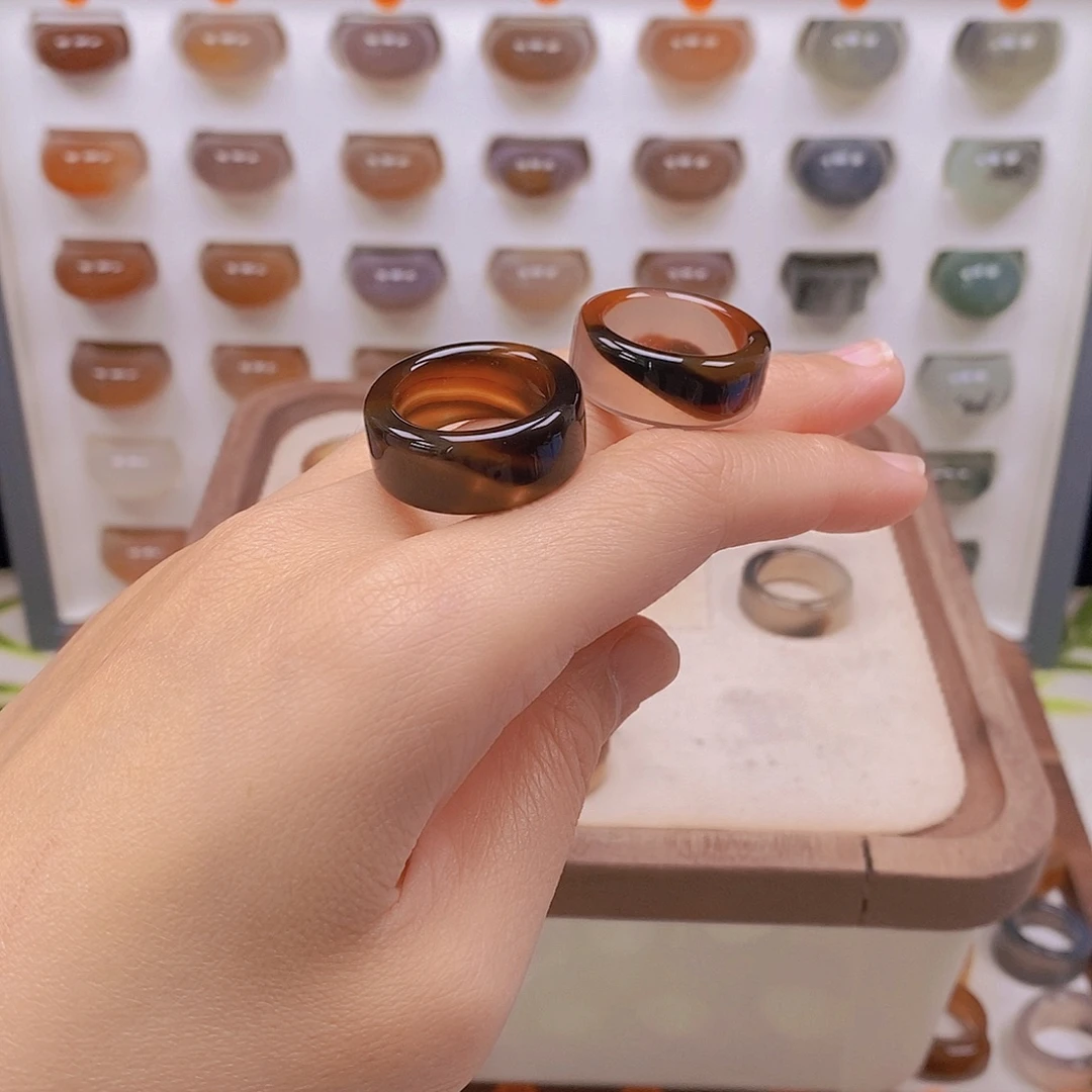 无***げ玛瑙/玉髓未镶嵌戒指港18