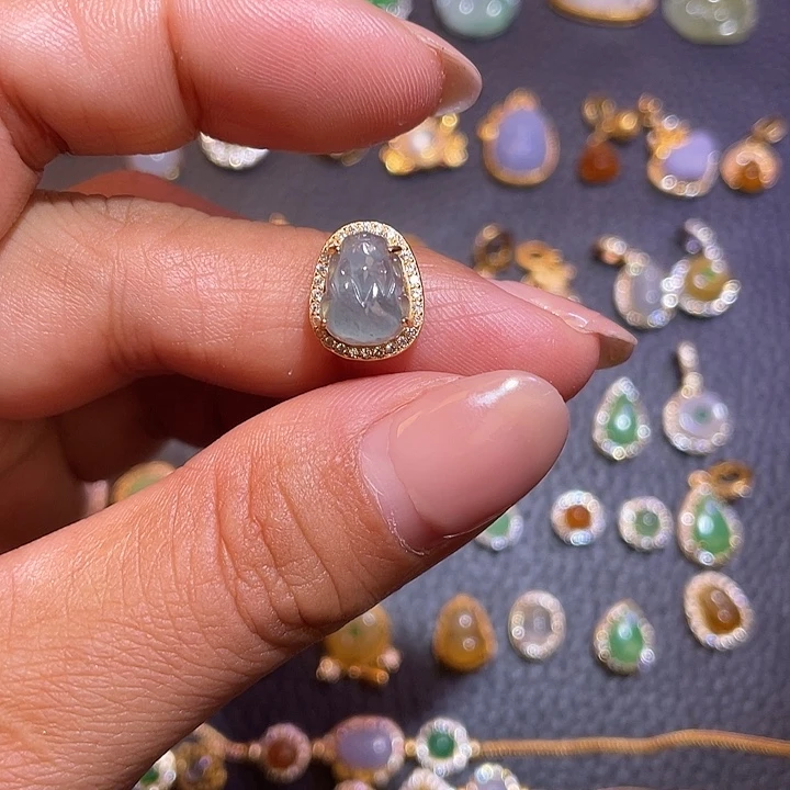 翡翠银S925镶嵌颈饰