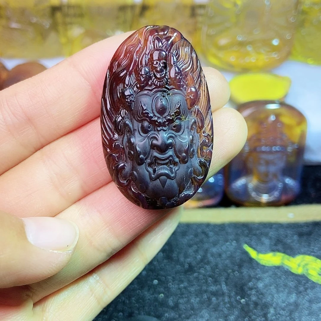 琥珀颈饰未镶嵌慢****9大黑天