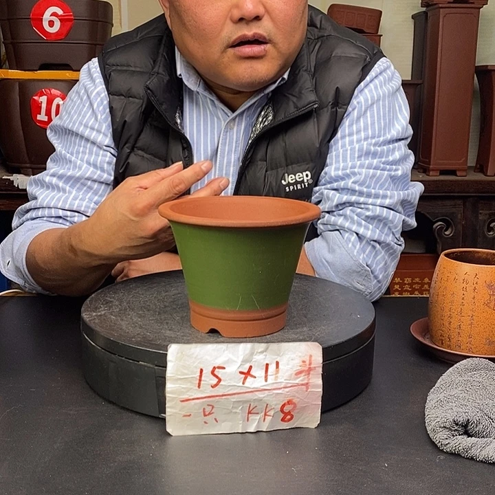 紫砂花盆货号一只KK8