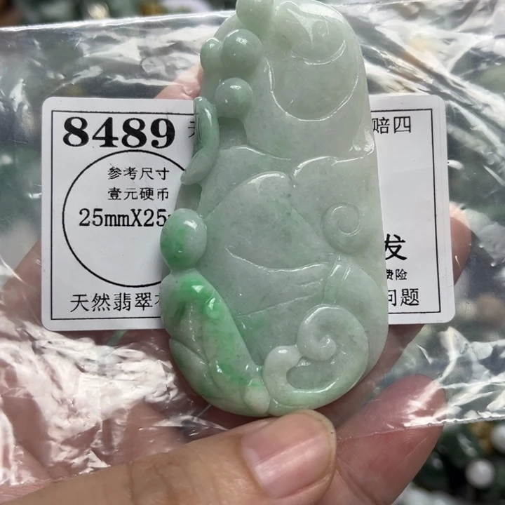 翡翠未镶嵌颈饰8489