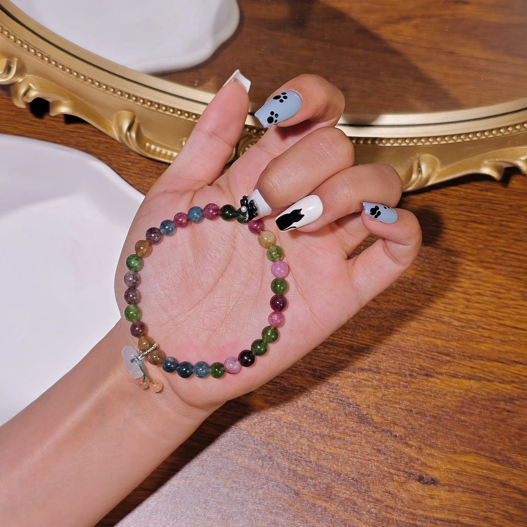 【彩碧 玺】彩碧 玺手串散珠diy 多样性发一