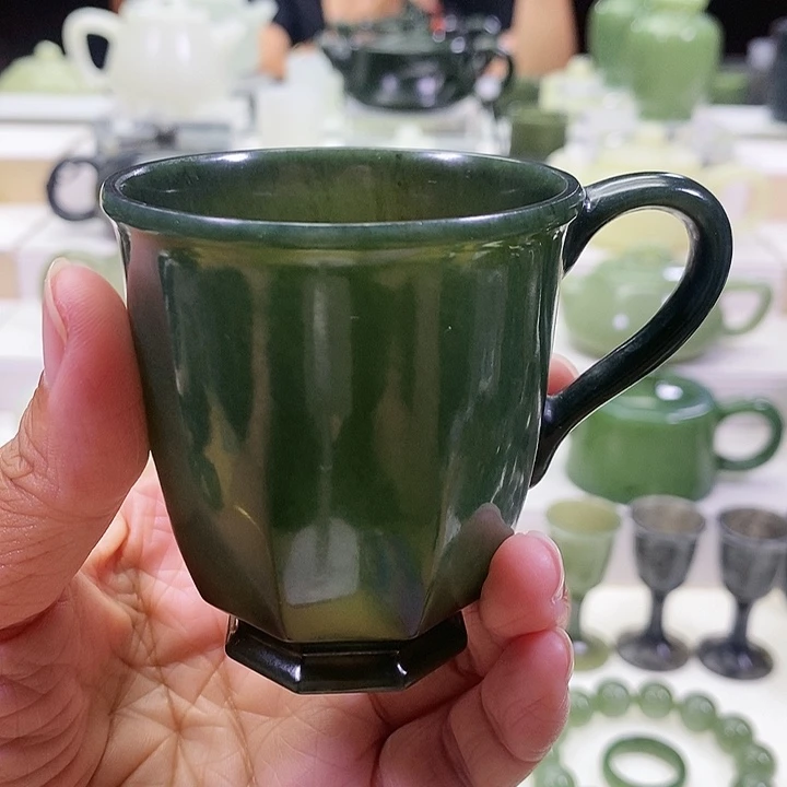 未镶嵌和田玉挂件茶杯120m l