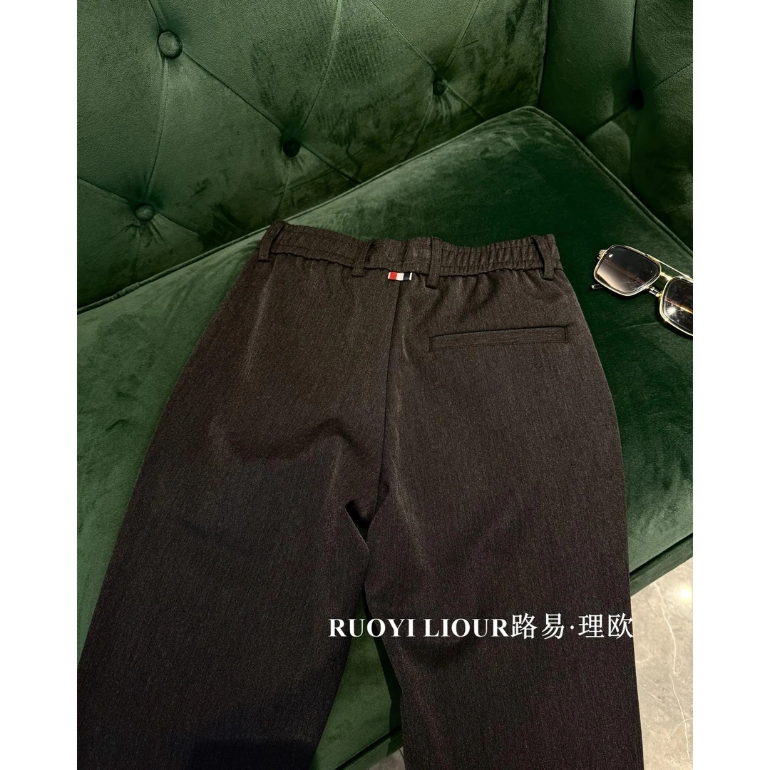 【路易理欧】欧货时尚潮流商务纯色休闲修身水洗百搭休闲裤0172