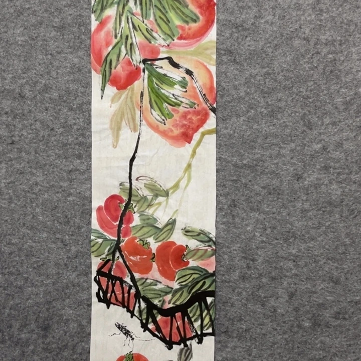 带灯款大鱼书画艺术作品