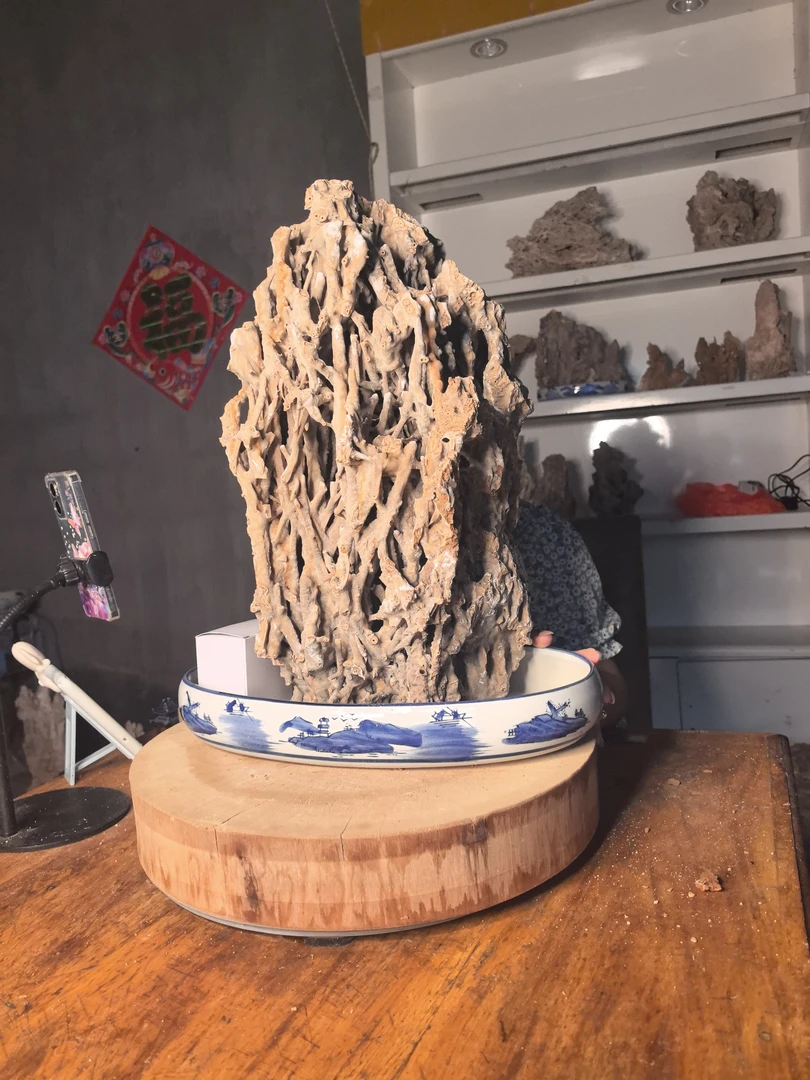 吸水石上水石水秀石盆景大型庭院观景假山摆件