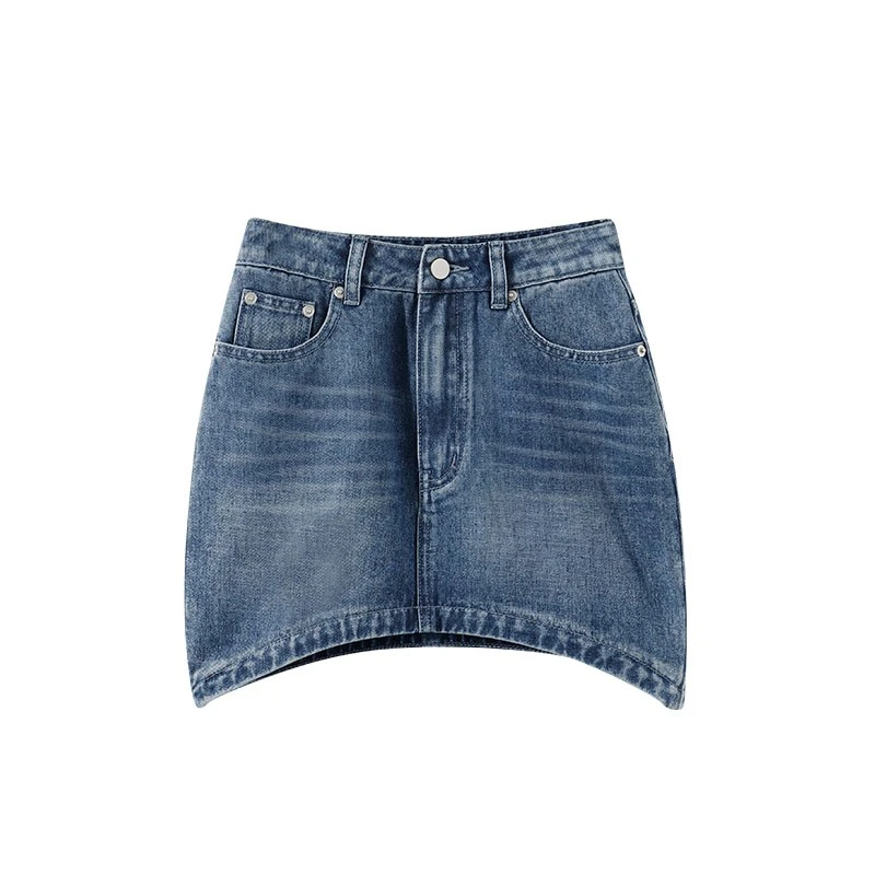 【特价】 修饰腿部时髦高阶牛仔 pu半身裙 YQ213018 YQ213015