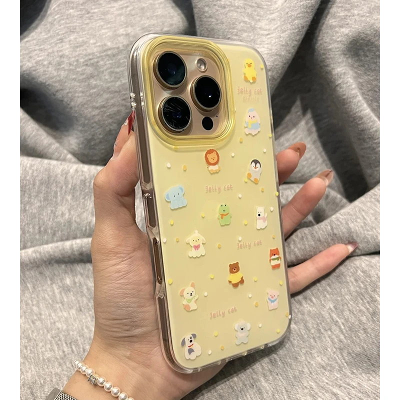 软萌可爱小动物适用iPhone苹果16/15手机壳13女华为vivo小米oppo