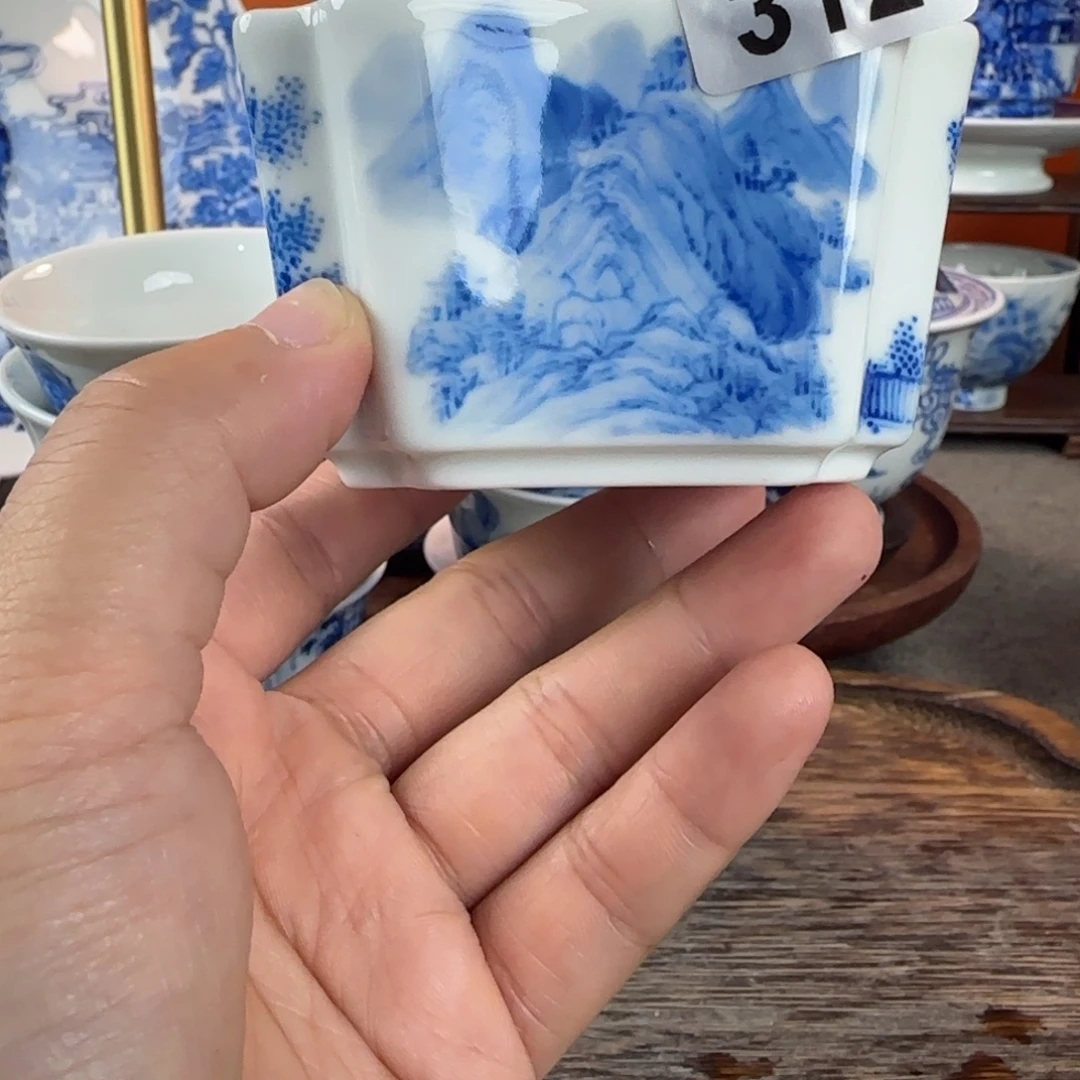 瓷片景德镇手绘青花茶器312