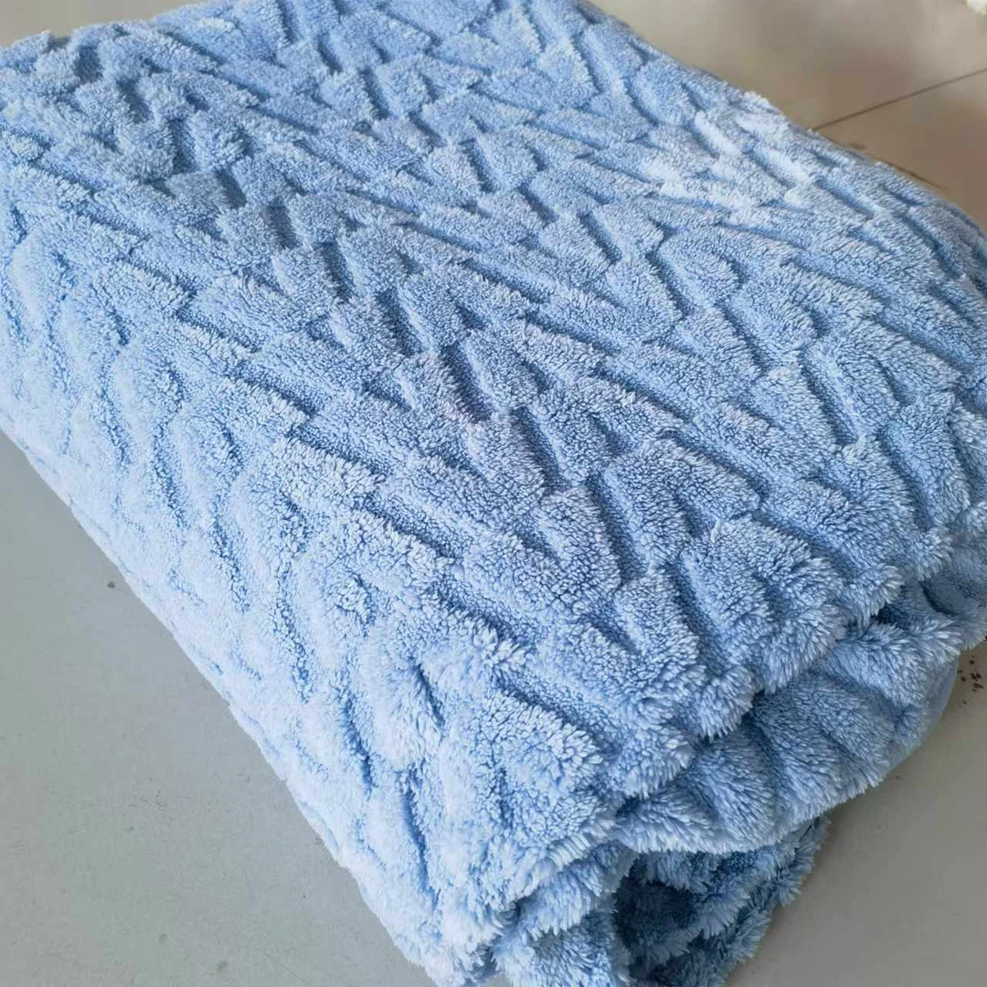 200cm*230cm蓝色塔芙绒柔软加厚被套透气多功能精梳新生儿