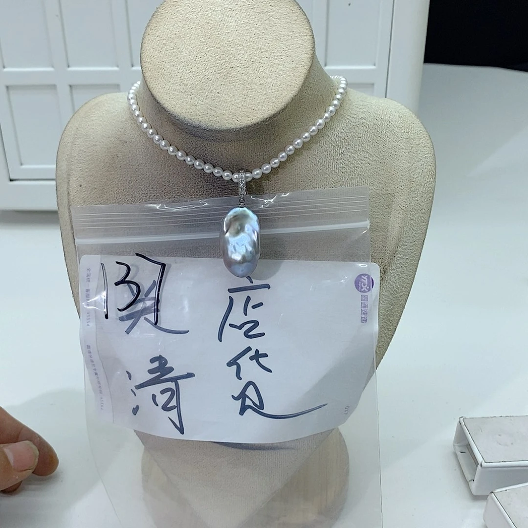 淡水珍珠颈饰合金