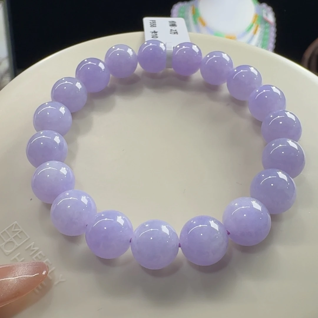 未镶嵌手链翡翠浓紫单圈卡10mm