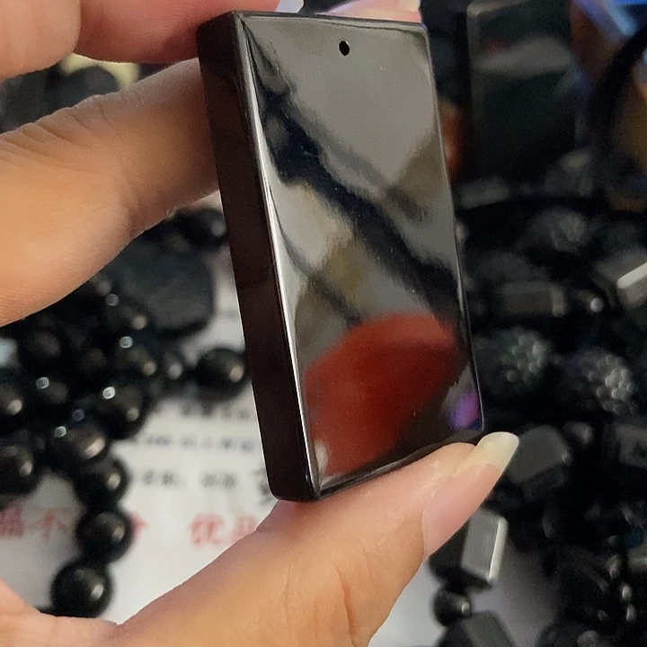 翡翠未镶嵌颈饰墨翠不透