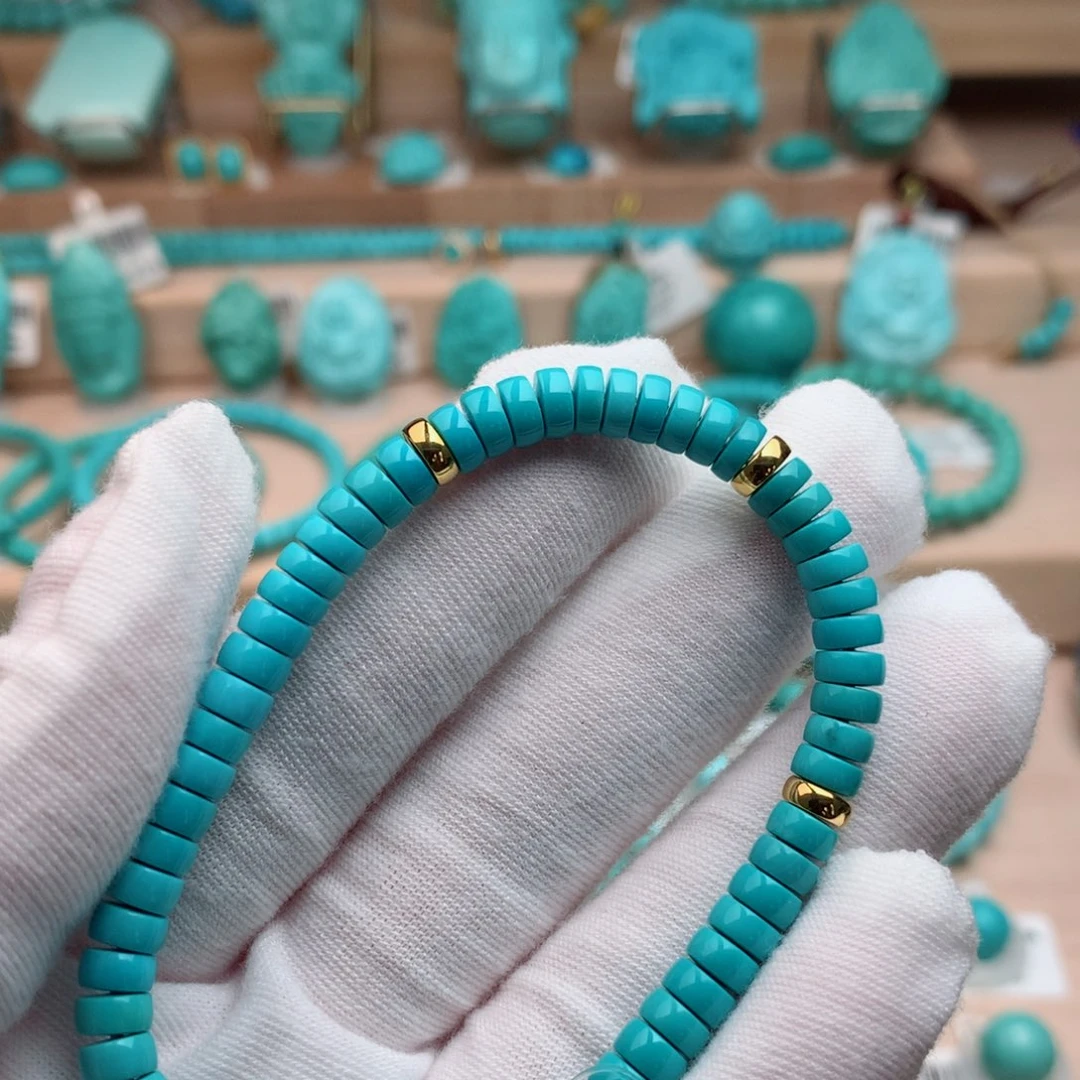 未镶嵌绿松石珠宝奇石5.5mm