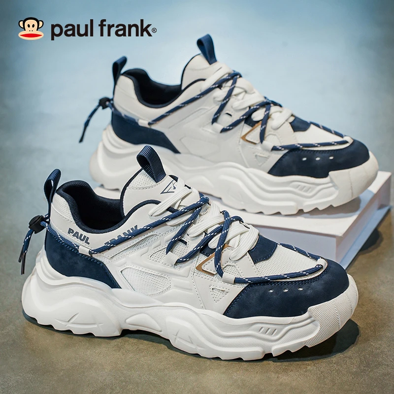 大嘴猴2025秋季新款休闲百搭潮流男鞋学生减震增高网面透气老爹鞋