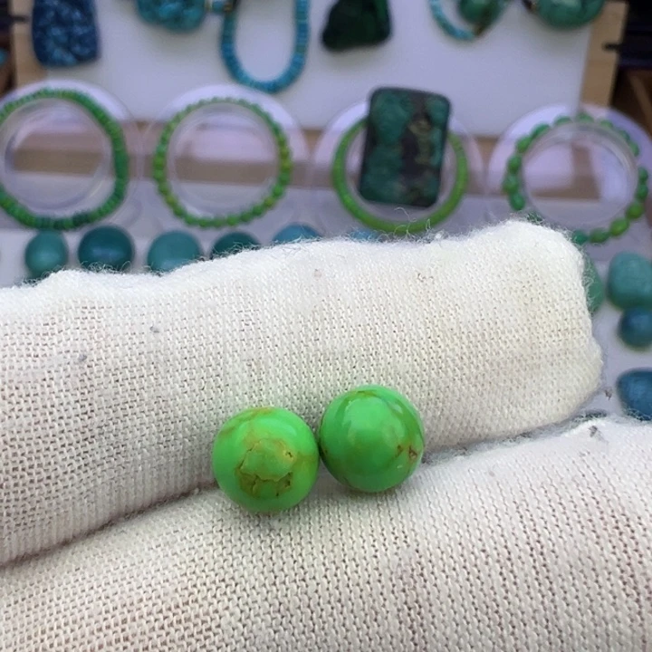 菜籽绿网花圆珠7.5兰