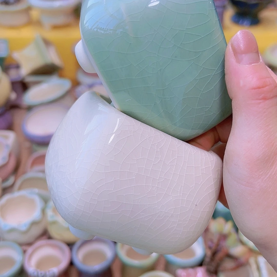 红陶陶瓷花盆当场满12包邮