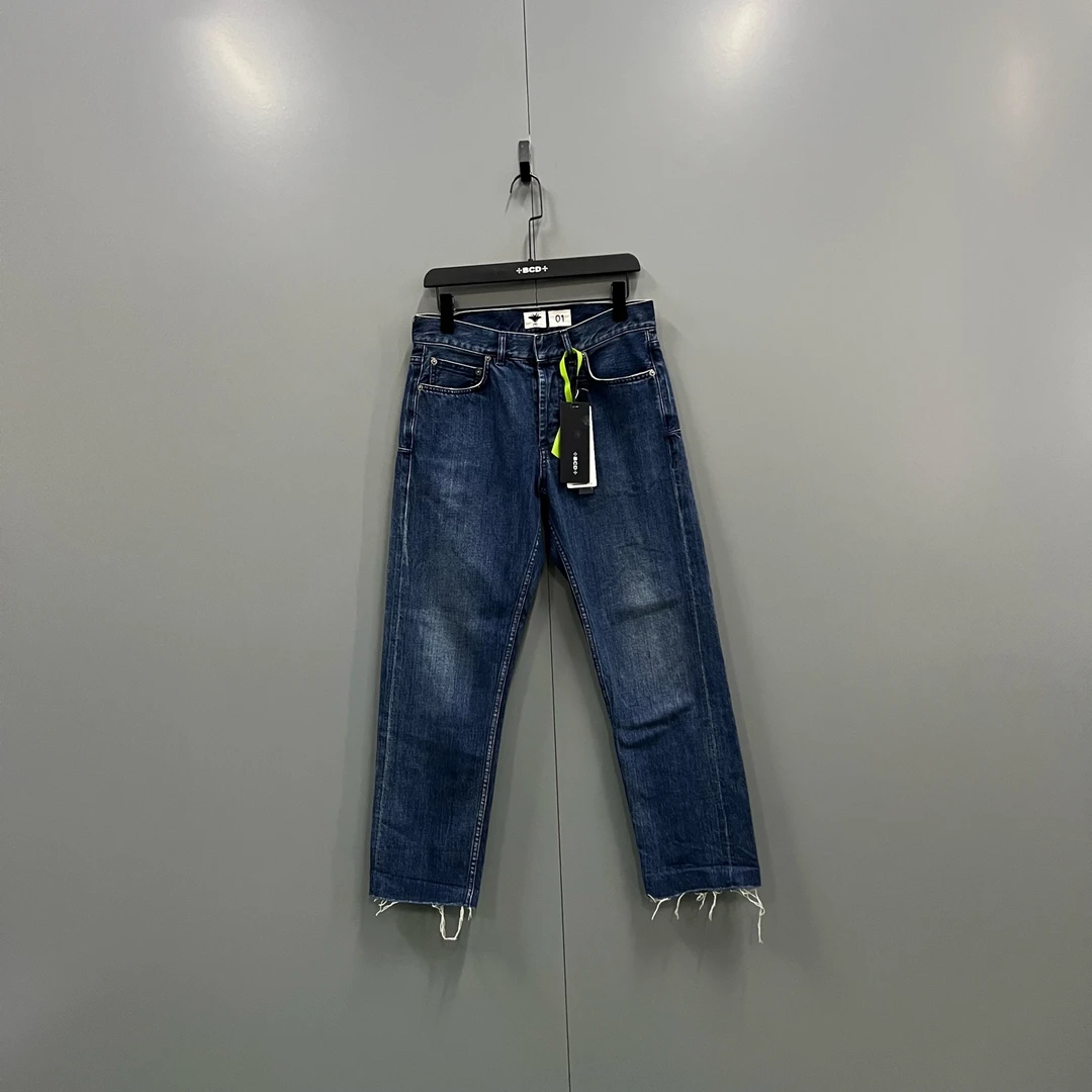95新 DIOR/迪奥 tt3 蓝色磨边牛仔裤 36码/95新/608385