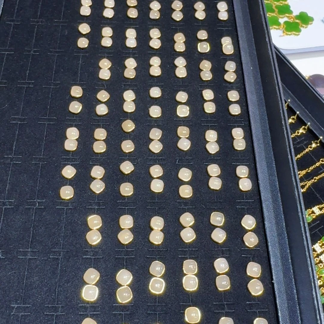 银S925镶嵌和田玉耳饰多样性发货，拍一发一