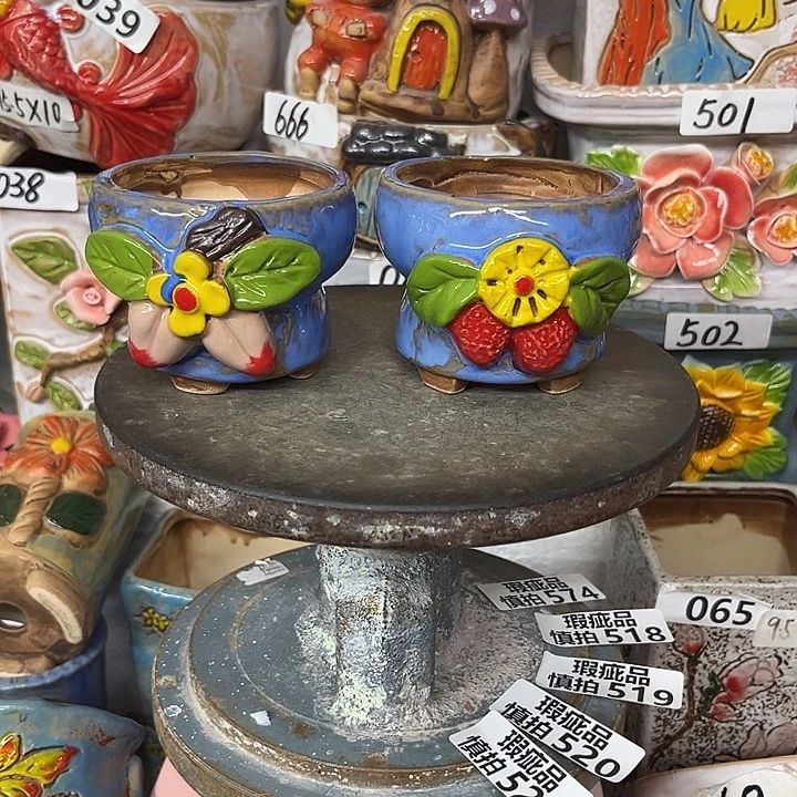 粗陶材质多肉花盆