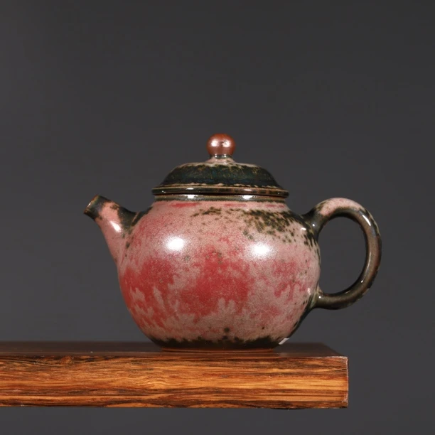 原产地钧瓷茶壶手工单壶名家李自伟炉钧釉小圆满陶瓷泡茶壶单壶