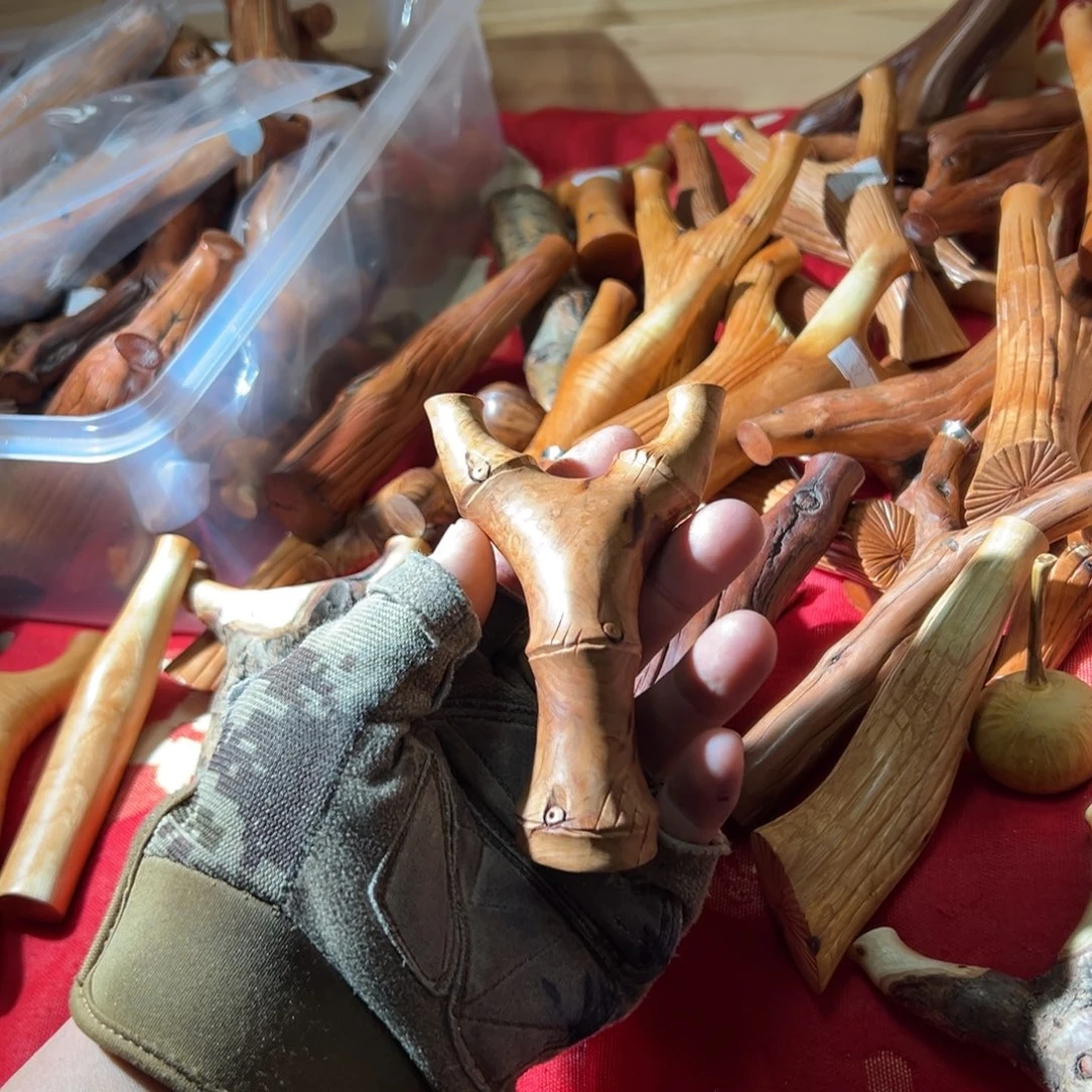 龍****木工手工制作竹节木弓