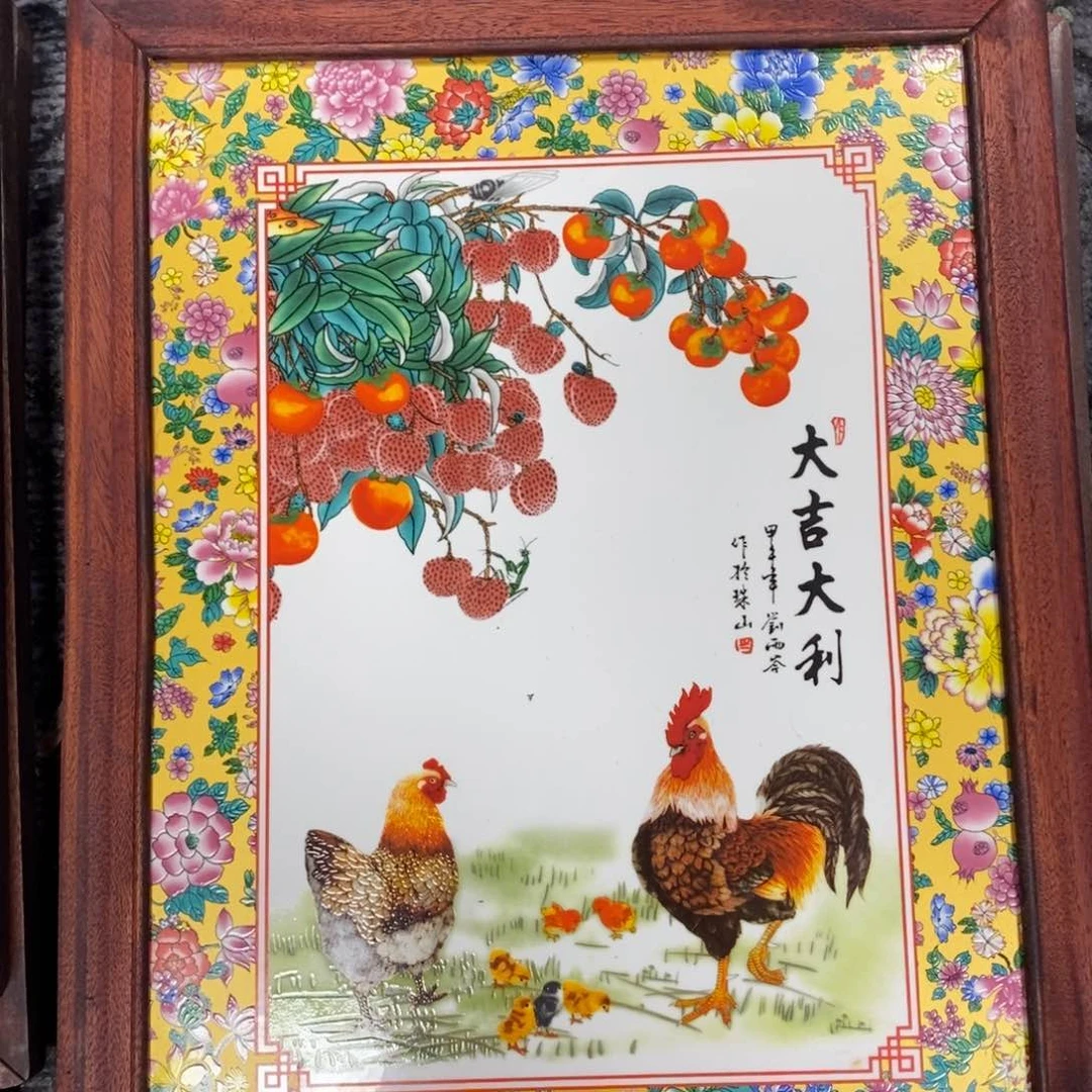 瓷片37*28厘米景德镇瓷板画柴窑烧制