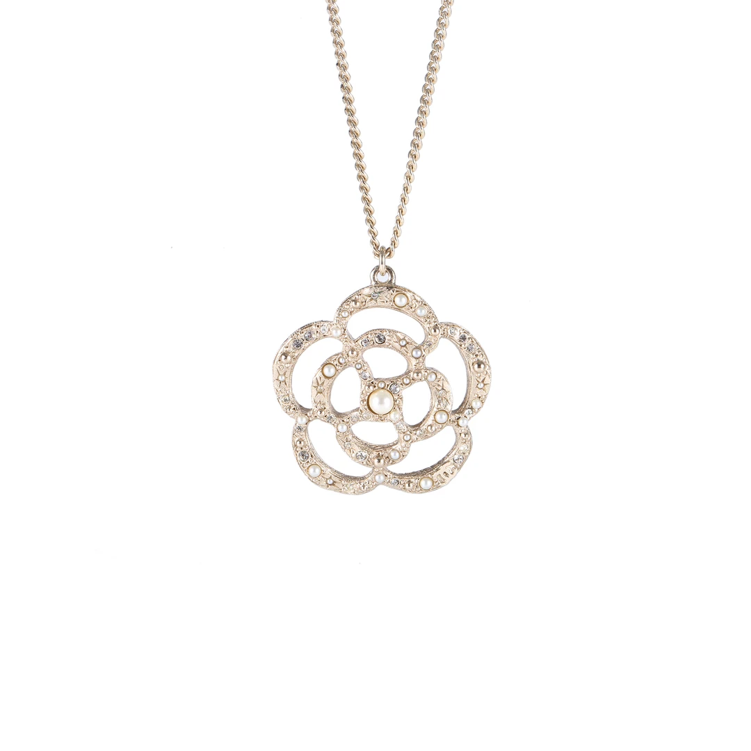 99新 Chanel/香奈儿 积分-288/汤/P244998538/山茶花 项链 毛衣链