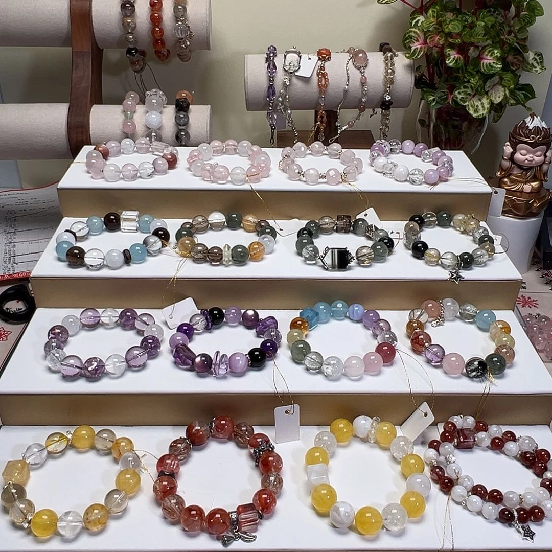 未镶嵌烟晶手链单珠