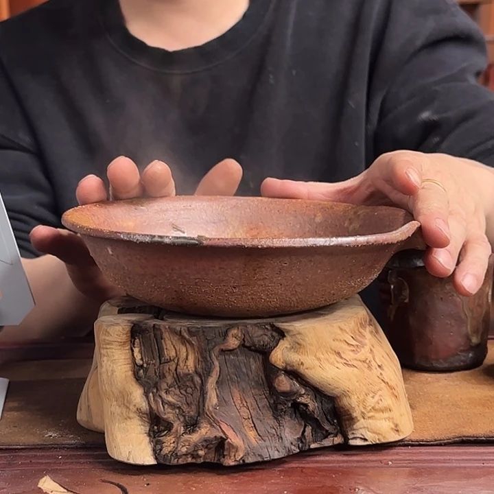 紫砂柴烧烤盘烤盘