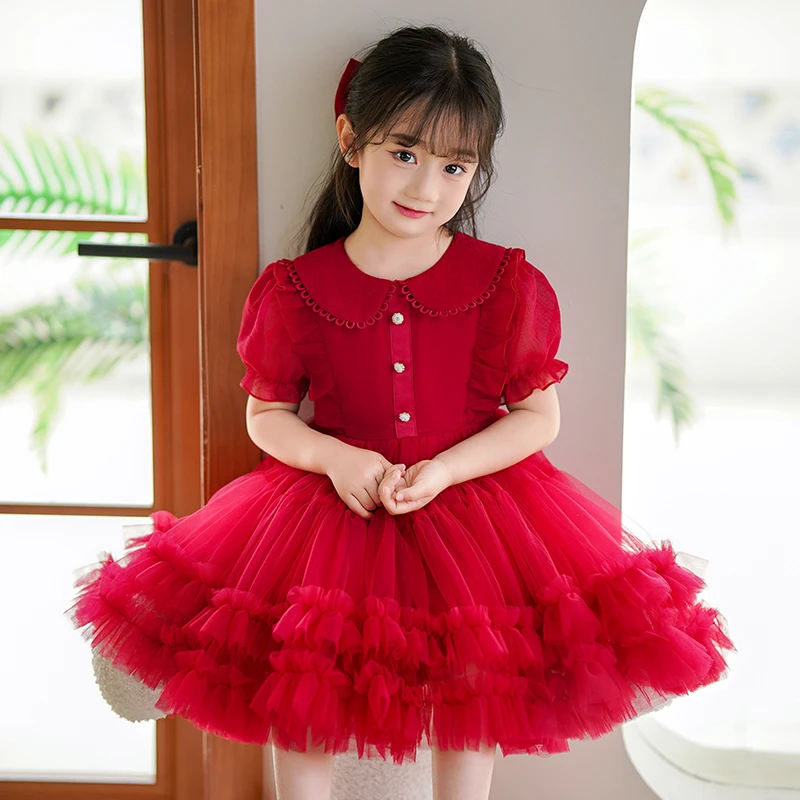 巴拉童年女童夏装连衣裙2025新款儿童洋气公主裙小女孩夏季裙子宝