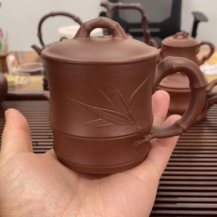 紫砂茶壶竹节盖杯福利