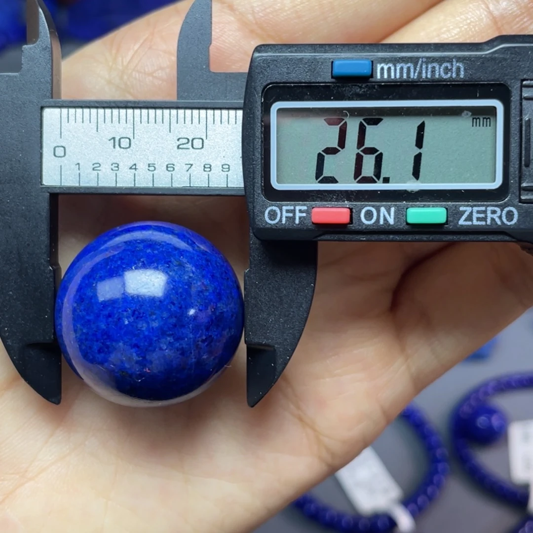 青金石未镶嵌26mm单珠配饰