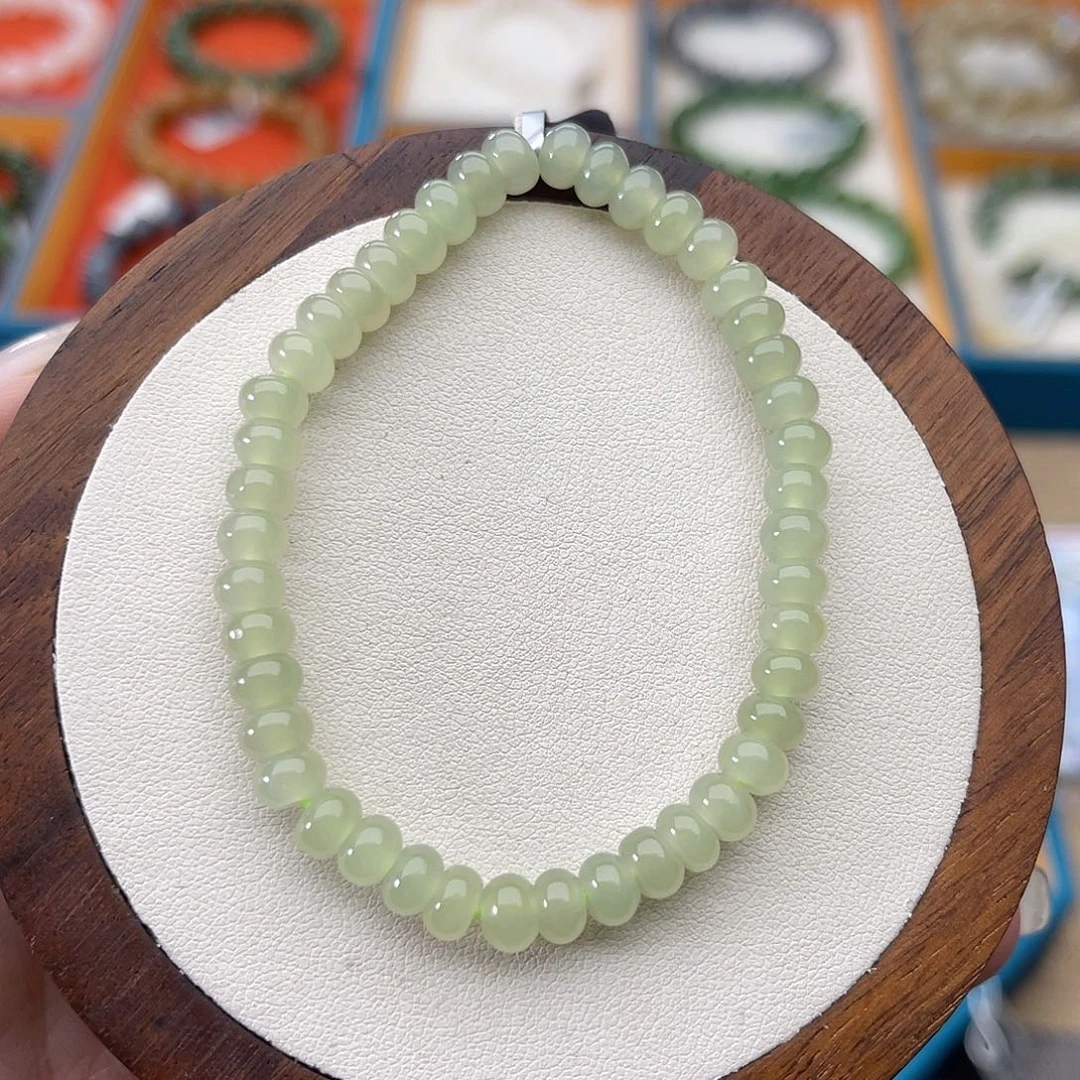 和田玉未镶嵌手串Z56卡4×6