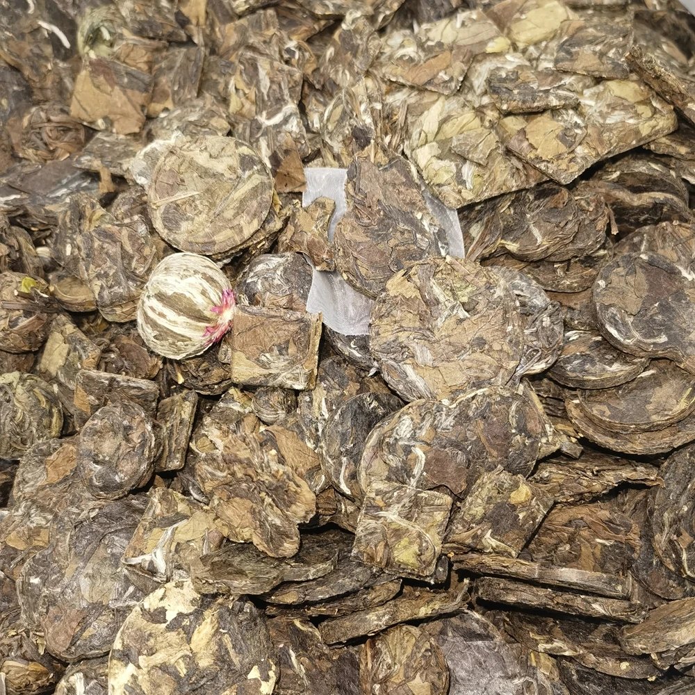 2009年裸茶小饼干寿眉老白茶多款混搭福利清仓500克袋装