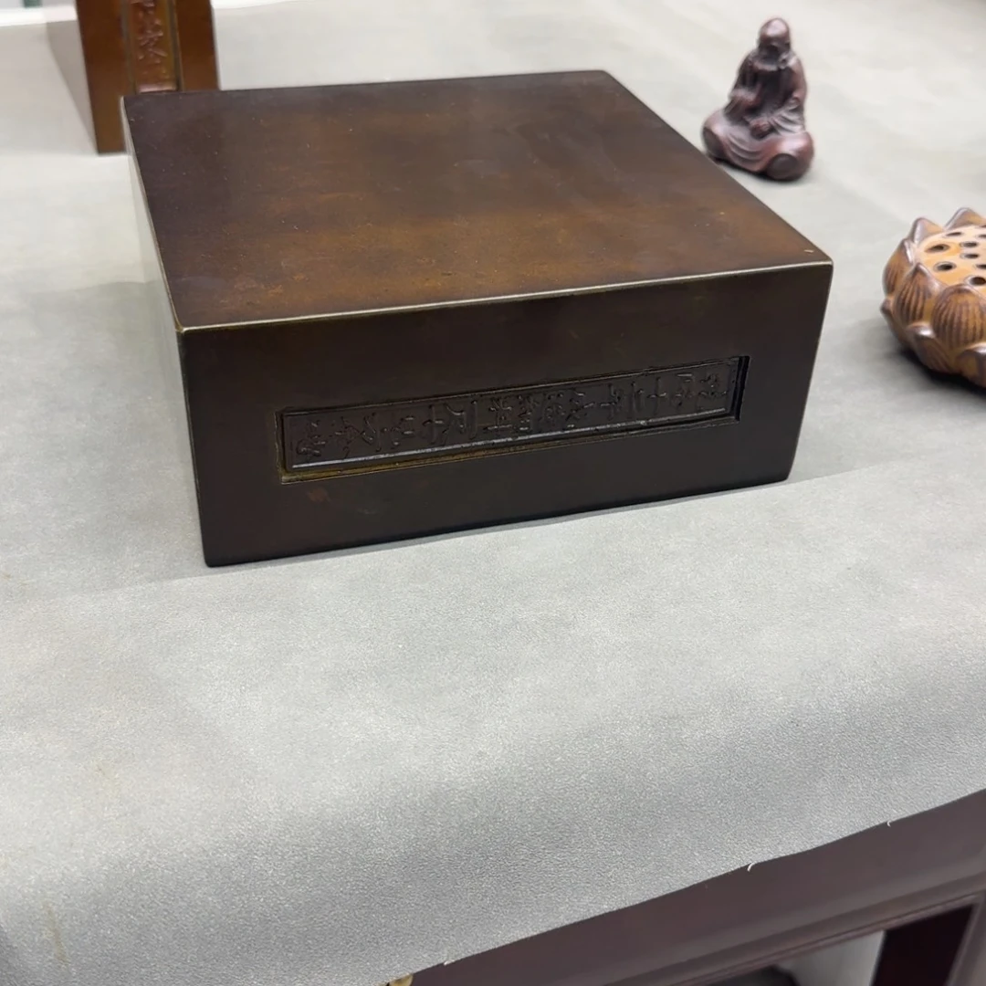 砖雕20x20x8.5 老料金砖 乌金色