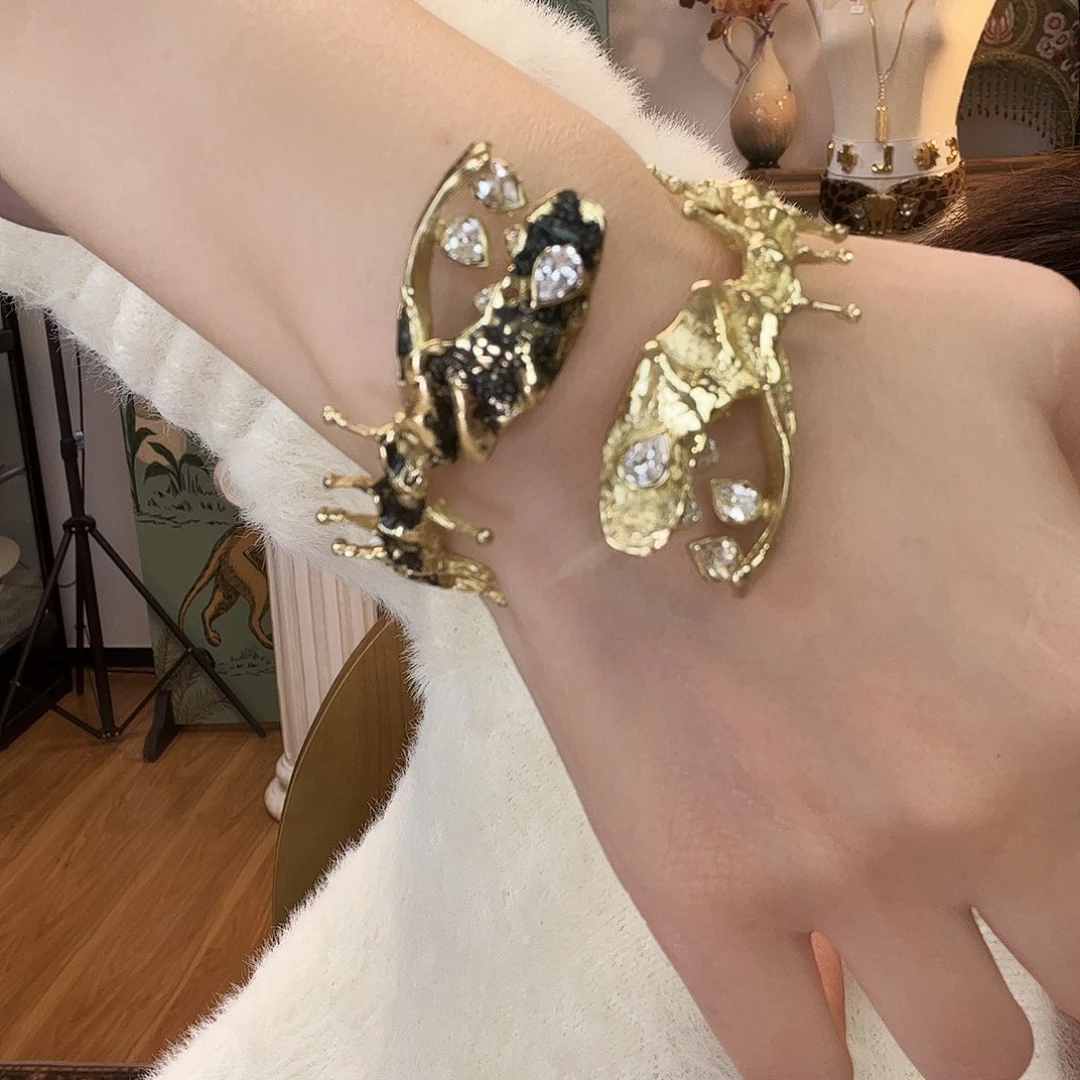 琉璃铜合金合金鱼骨手镯