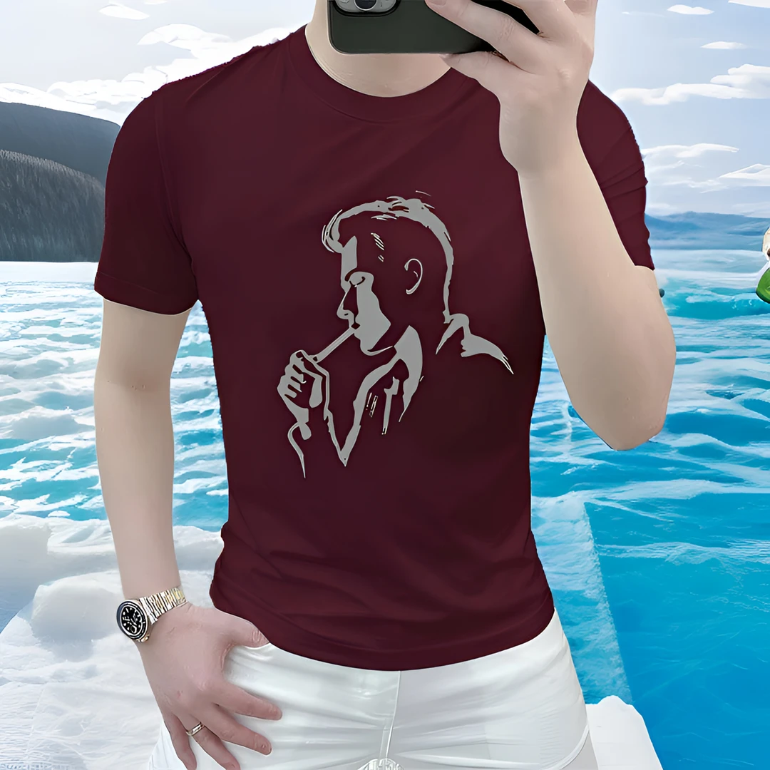 夏季潮牌男士短袖t恤2025新款爆款休闲高档半袖纯棉美式百搭上衣T