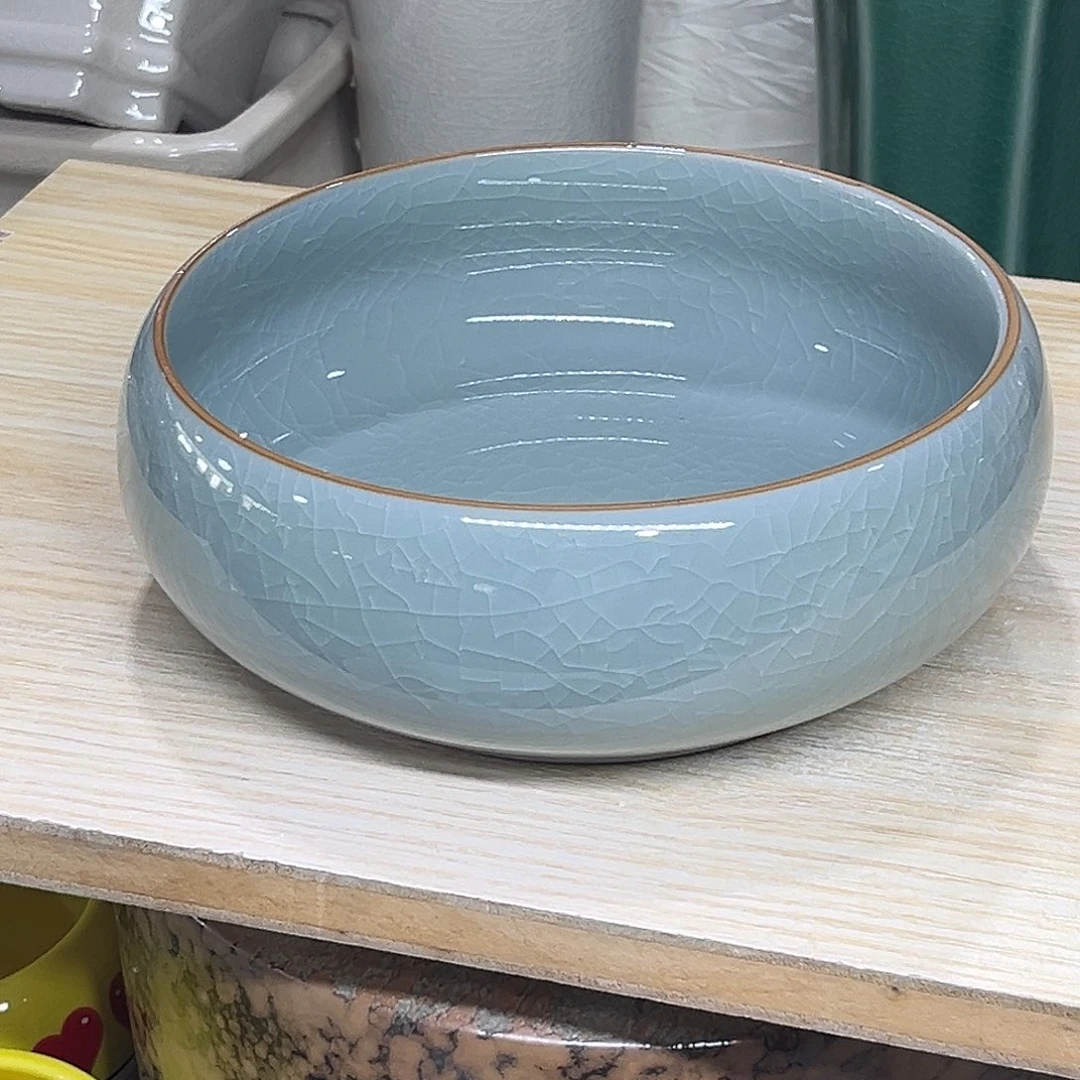 陶瓷绿植多肉微瑕花盆口径18*7.5无孔