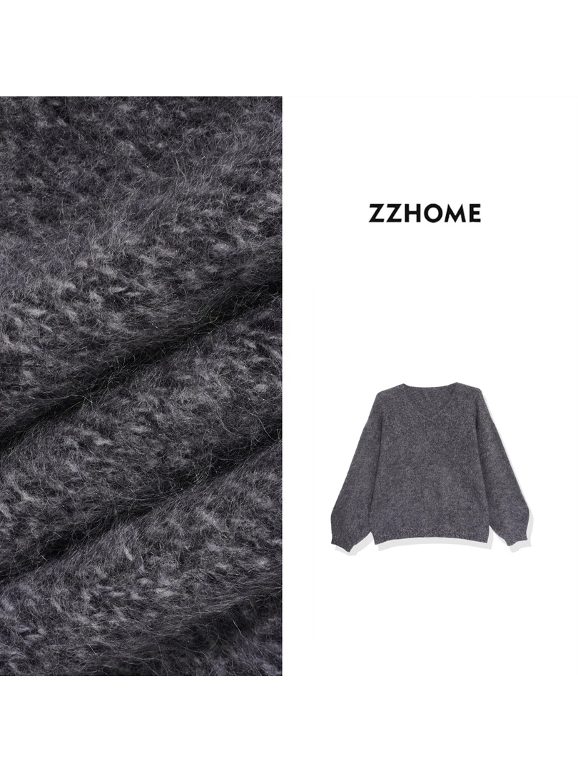 ZOZO HOME ｜织物之美量感彩纱绒毛廓形精织上衣q171771p